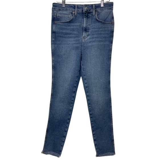 WE THE FREE | Free People High Rise Stretch Fit Raw Hem Jegging | Size 30 - Picture 2 of 13